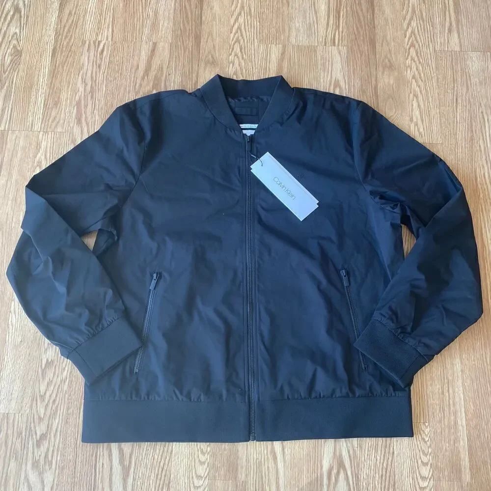 Calvin Klein Water Resistant Bomber Jacket Black XL